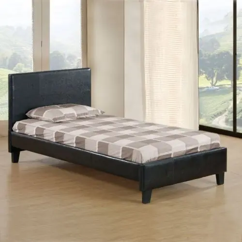 Sofort Bestellen Bett "Fenia" aus braunem PU WW530.01 110x190