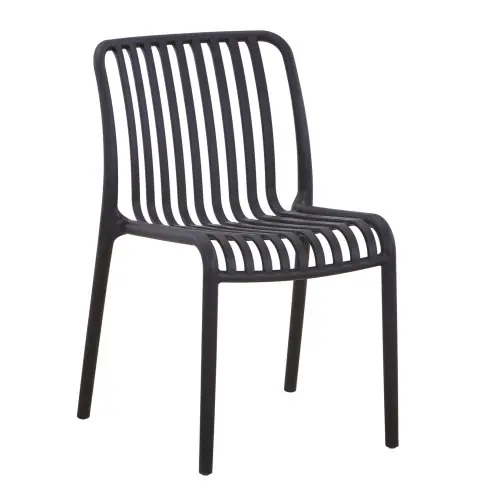 Finale Aktion STUHL OUTDOOR CONVEE POLYPROPYLEN IN SCHWARZ 52,5x44,5x79Hcm