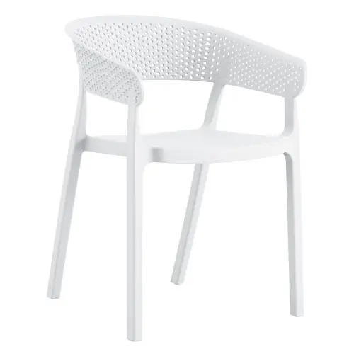 Versand Am Gleichen Tag SESSEL POLYPROPYLEN IN WEIß 53,5x50,5x73cm