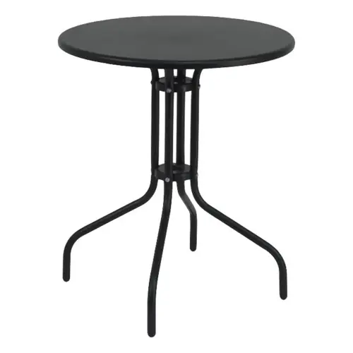 RUNDER OUTDOOR-TISCH LINO METALLIC IN SCHWARZ Φ60x70Hcm Bestpreis