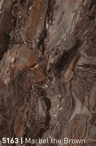 HPL-Tischplatte ,,Marbel the Brown“ in Marmoroptik 160x80 cm, dicke 12mm Jetzt Kaufen