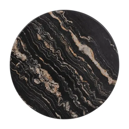 Bestpreis TISCHPLATTE RUND 5787 WERZALIT Φ60 SCHWARZ-GOLD MARMOR