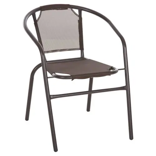 Abverkauf SESSEL OUTDOOR METALL & TEXTILENE IN BRAUN 55x58x72Hcm