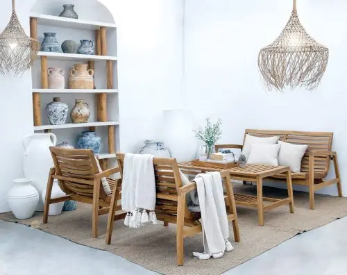 Sonderaktion Outdoor-Lounge Set aus Teakholz