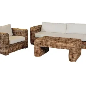 Outdoor Lounge Set aus Rattan Top-Angebot