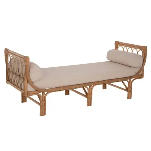 OUTDOOR-SOFAS CHARMELLA NATURRATTAN-BEIGE KISSEN 187x69x76Ycm Highlight