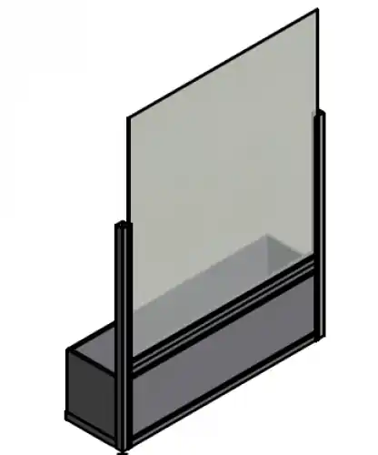 Mobiler Windschutz mit integriertem Blumenkasten (Eckig) 120x30x170cm Sonderaktion