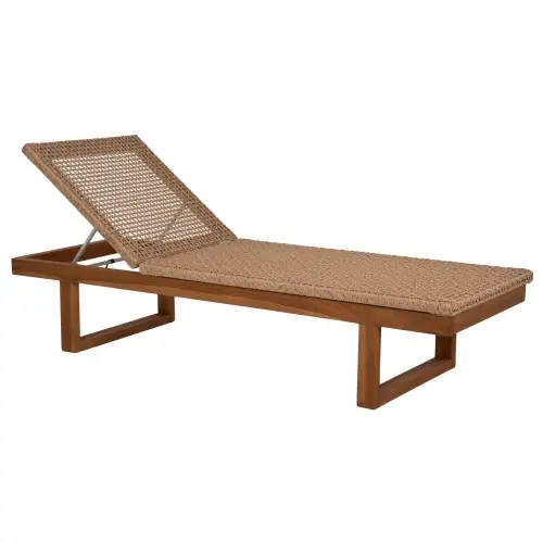 SONNENLIEGE PATRON AUS TEAKHOLZ UND VIRO-SEIL IN WEIDE 191x65x86cm Saisonangebot
