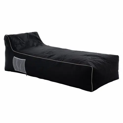POUF MIT TEXTILINE SCHWARZ WEISS RELAY 190x80x40-60cm Ausverkauf