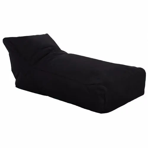 Expressversand Pouf "Alok" in schwarz mit UV-Schutz Wasserdicht 140x70x60 cm