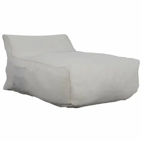 POUF "ZAFER" AUS TEXTIL 600gr / m2 2X1 IN WEIß 88x128x60cm Sonderaktion