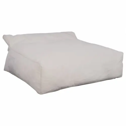 Markenware "YAMIN" POUF FÜR 2 PERSONEN MIT TEXTILENE 600gr / m2 2X1 WEISS 140x140x40-60