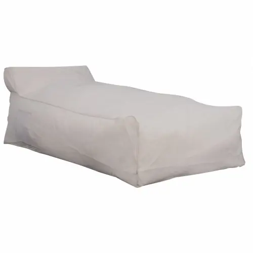 Saisonangebot "WADELIN" POUF LIEGE MIT TEXTILENE IN WEIß 190x80x40-60