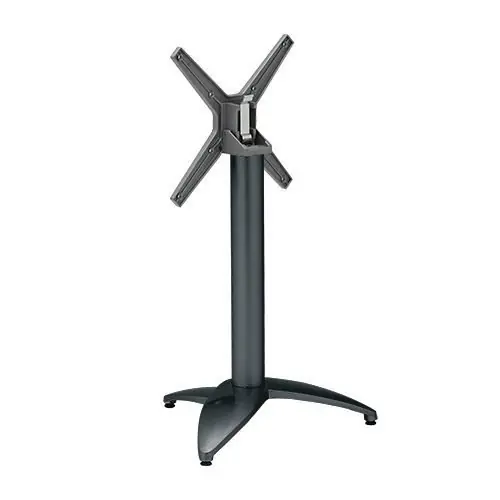 Outdoor Tischuntergestell "Napels 3" aus Aluminium 72cm Höhe in Grau stapelbar Preisknaller