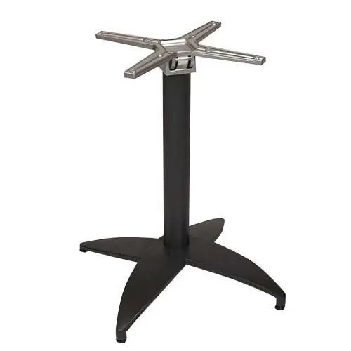 Bestpreis Outdoor Tischuntergestell "Napels 4" aus Aluminium 72cm Höhe in Dunkelgrau stapelbar