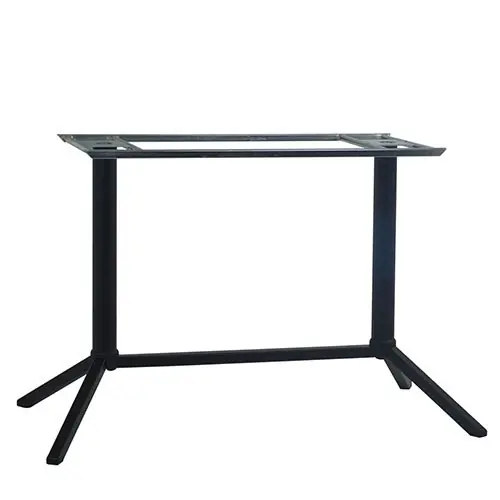 Outdoor Tischuntergestell "Mona Double" aus Aluminium 72cm Höhe in Schwarz Mega-Angebot