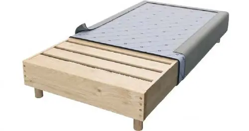 Hotel Bettuntergestell "Easy Base" 160x200 aus Holz und matten Edelstahlbeinen Preisreduziert