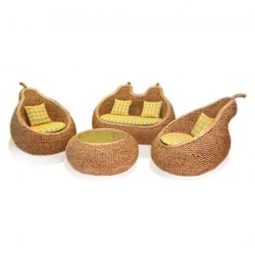 Sofa Garten Set "Pear" aus Rattan Schnäppchen