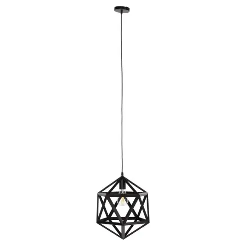 Expressversand DECKENHÄNGERLEUCHTE SCHWARZES METALL 30x30x35H cm
