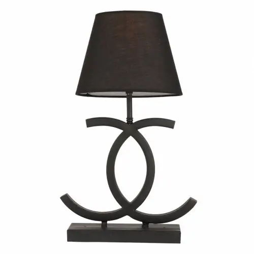 TISCHLEUCHTE METALLIC SCHWARZ 27x45 cm Beliebt