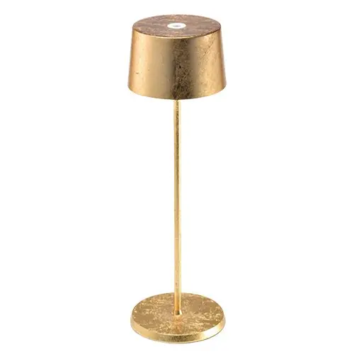 Bestpreis Tischlampe "Olivia" aus Aluminium aus gold 35 cm Höhe
