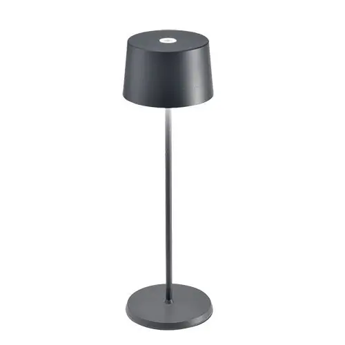 Tischlampe "Olivia" aus Aluminium in Anthrazit 35 cm Höhe Bestpreis