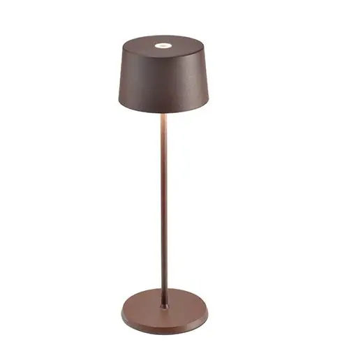 Meistverkauft Tischlampe "Olivia" aus Aluminium in braun 35 cm Höhe