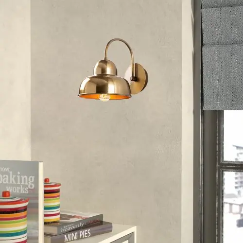 Wandlampe Metall Gold 20Χ27Χ24 cm Letzte Chance