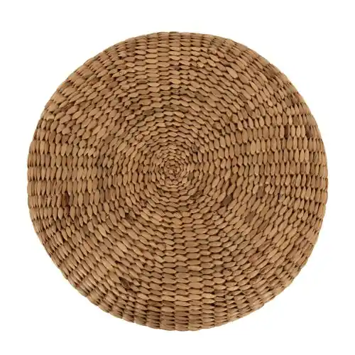 RUNDER TEPPICH CRATER MENDONG-GRAS IN NATÜRLICHER FARBE Φ100 cm Neue Ware