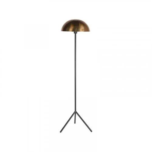 Stehleuchte Globe 44x44x150 cm Antikgoldenes Metall l Schwarzes Metall Mega-Angebot