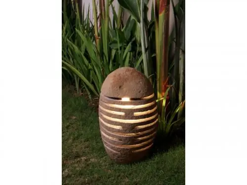 "River Stone" Stehlampe aus Naturstein in grauer Farbe geschnitzt Top-Seller