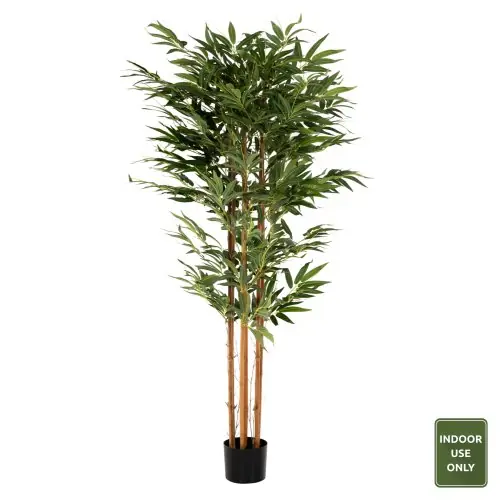 DEKORATIVE SYNTHETISCHE PFLANZE IM TOPF BAMBUSBAUM 180cm Preiswert