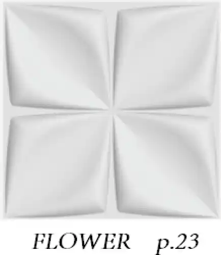 "Flower" Wandpaneele in Weiß - 1 Quadratmeter Zertifiziert