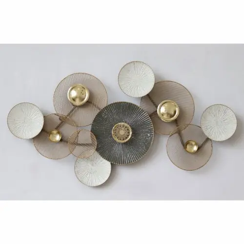 Bestpreis METALLWANDDEKORATION GOLD WEISS 91x6x50 cm