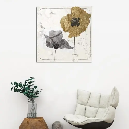 Bestpreis Wand Dekoration "Golden Flower" 45Χ3X45 cm