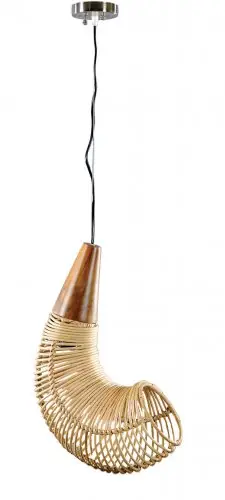 Hängelampe "Cocoon" handgefertigt aus natürlichem Rattan Φ.0,19cm Meistverkauft