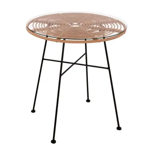 Moderner Tisch „Allegra“ in Beige Schwarz Preisknaller