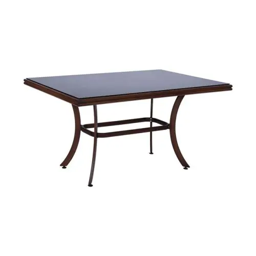Solange Der Vorrat Reicht Outdoor-Tisch aus Aluminium in Bambusoptik in braun 150x90x78 cm.