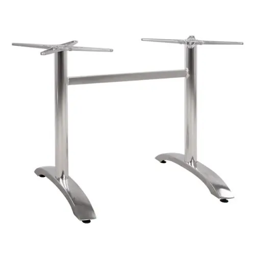 Heißes Angebot Tischuntergestell in Chromfarbe aus Metall mit zwei Säulen 78x60xH73 cm.