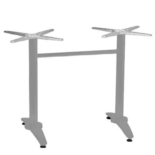 Markenprodukt Outdoor Tischuntergestell "Roma 2" aus Aluminium 72cm Höhe in grau