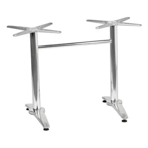 Outdoor Tischuntergestell "Roma 2" aus Aluminium 72cm Höhe in silber Nur Heute