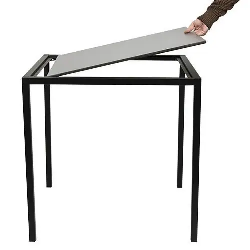 Preisreduziert Outdoor Tischuntergestell "Enfiber" aus Aluminium Höhe 75 cm