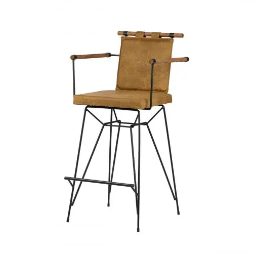 Echt Barhocker "Elite" mit Metallgestell