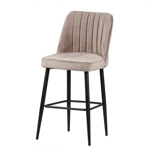 Top-Seller Barhocker "Monday" in beige mit Metallbeinen