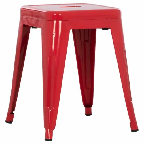 "Melita" Metallhocker in rot 39x39x46 cm Neuheit