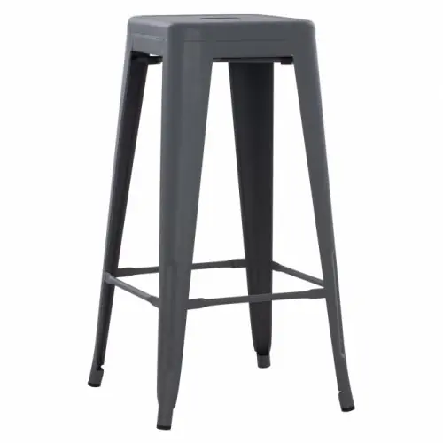 Ausverkauf "Melita" Barhocker aus Metall in grau 43x43x78 cm