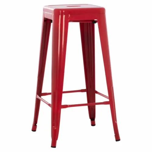 "Melita" Barhocker aus Metall in rot 43x43x78 cm Markenware