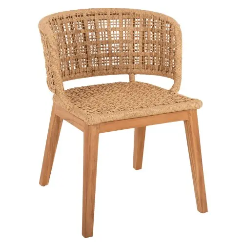 SESSEL FARLEY TEAKHOLZ-SYNTHETISCHES SEIL-NATURAL 57x58x86cm Preisknaller
