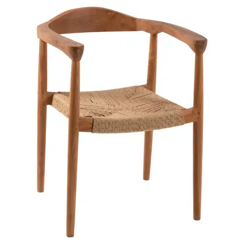 Sale SESSEL AUS TEAKHOLZ UND SITZ AUS SYNTHETISCHEM SEIL, NATURFARBE 59,5 x 56 x 76,5 cm