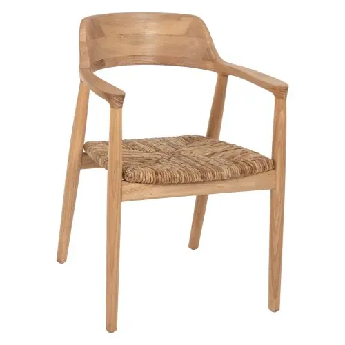 Highlight SESSEL KINGSLEY SUNGKAI HOLZ & STROH MATT IN NATÜRLICHER FARBE 57,5x54x80Hcm